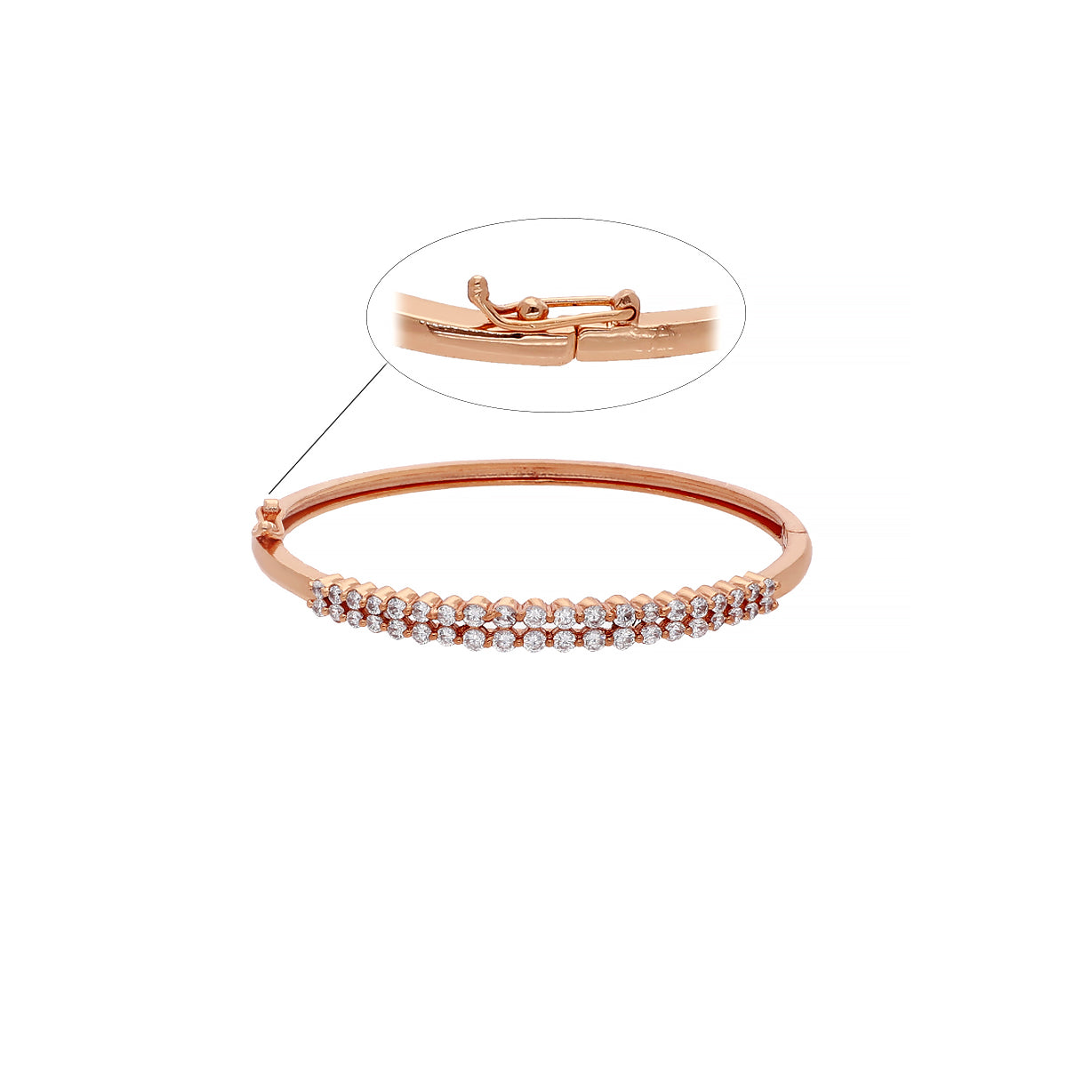 Gold Plated Modern Kada Bracelet