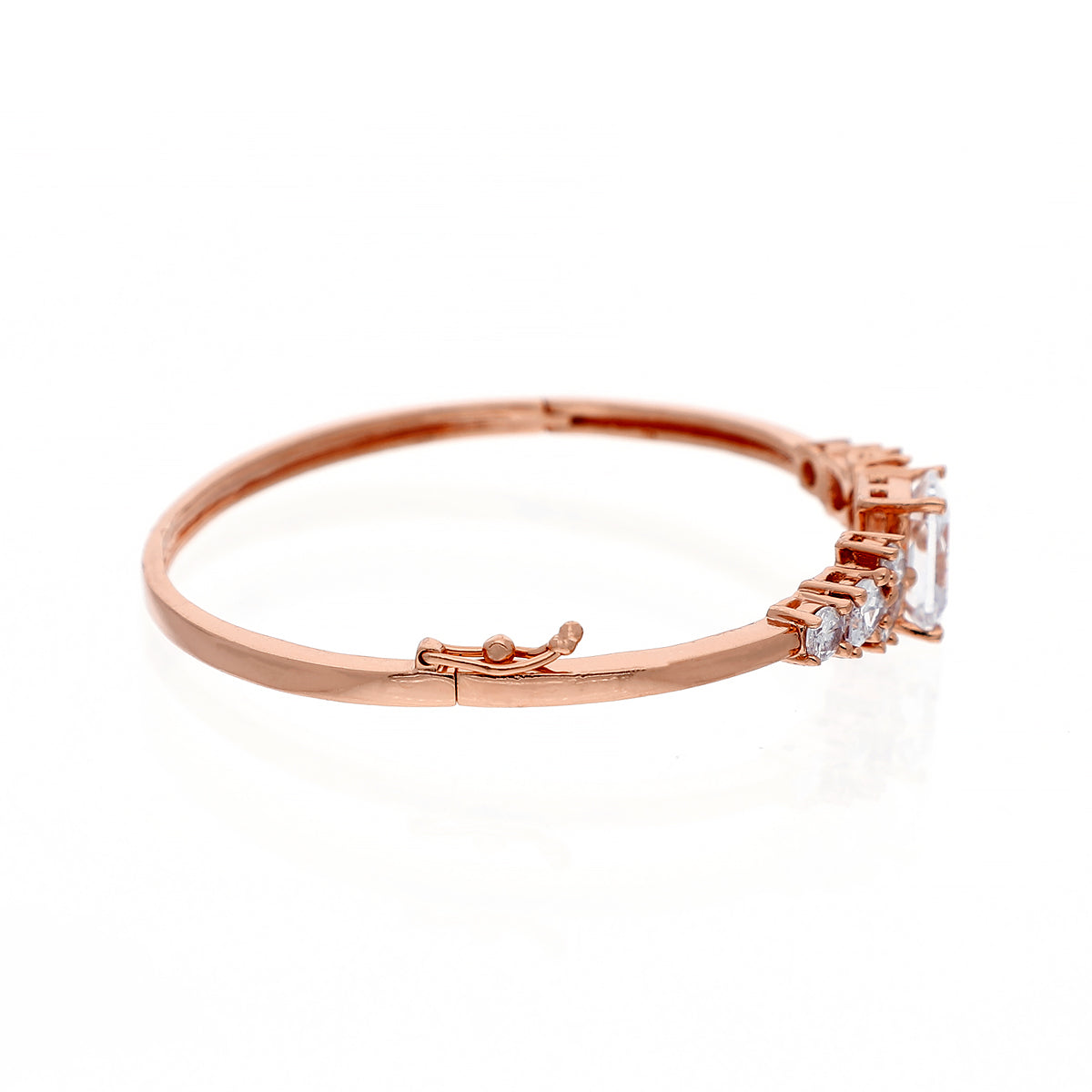 Gold Plated Delicate Kada Cubic Zirconia Bracelet