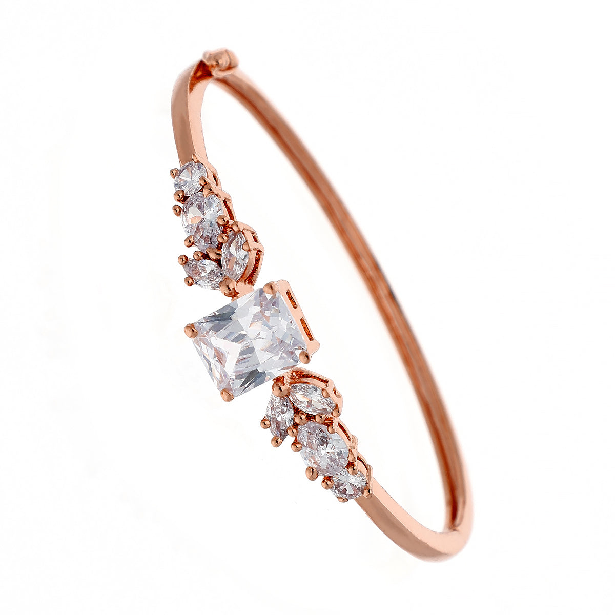 Gold Plated Delicate Kada Cubic Zirconia Bracelet