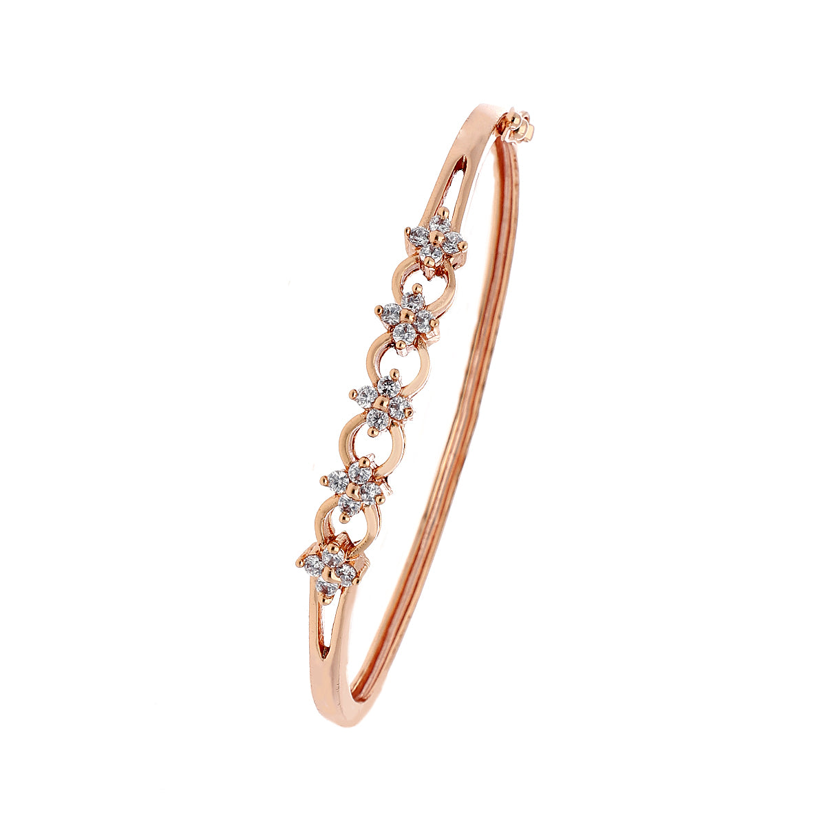 Gold Plated Floral Crystal Bracelet