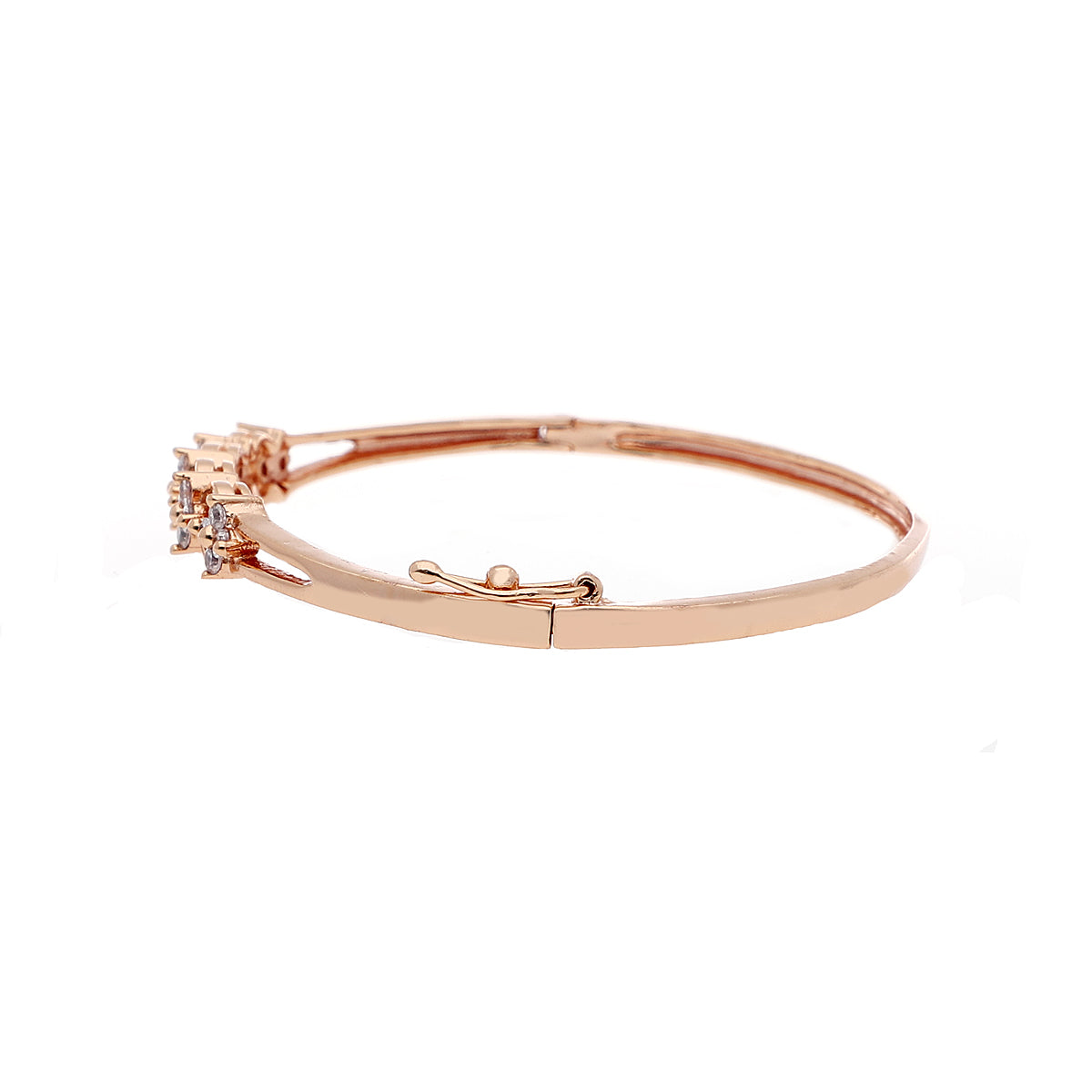 Gold Plated Floral Crystal Bracelet
