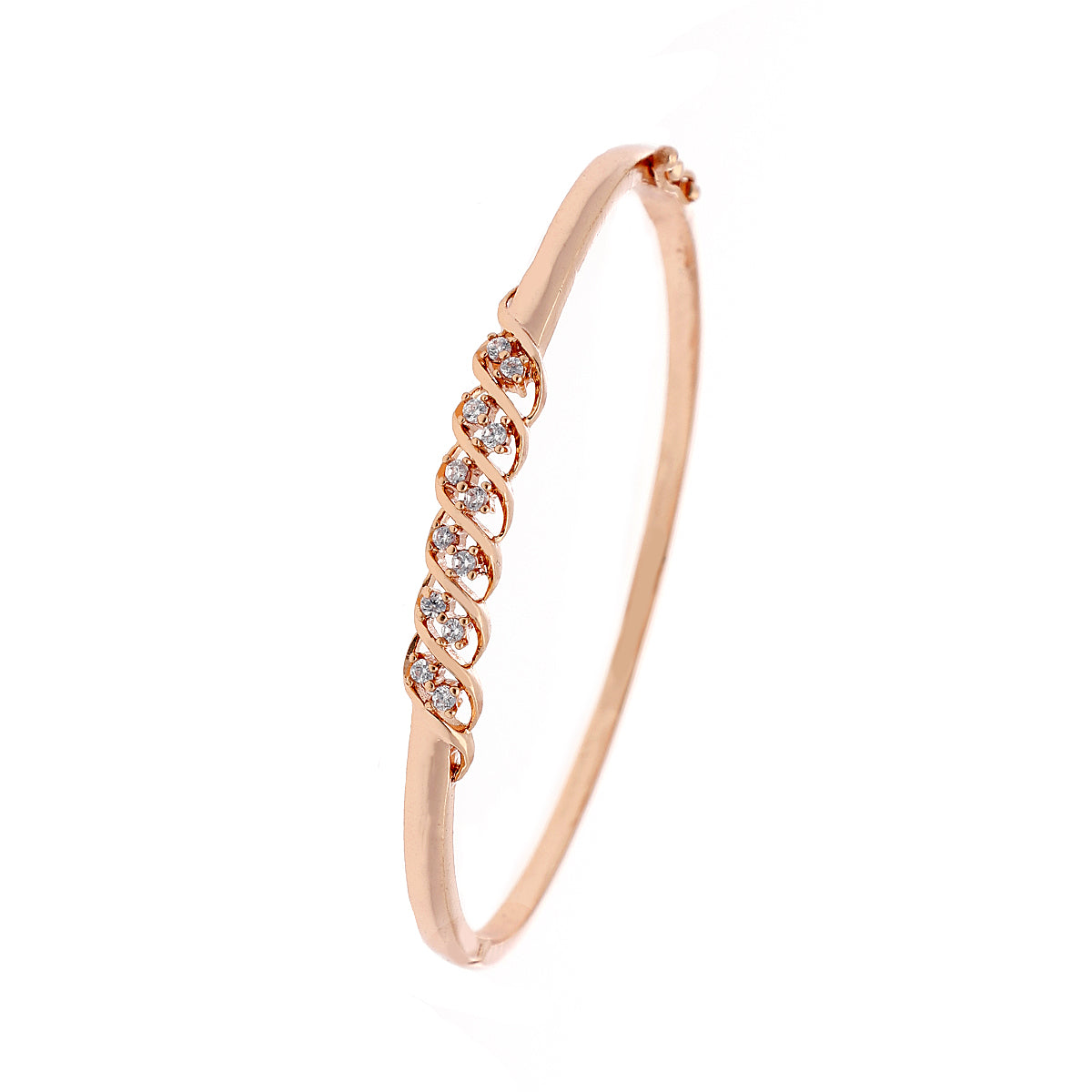 Gold Plated Leaf Crystal Bracelet