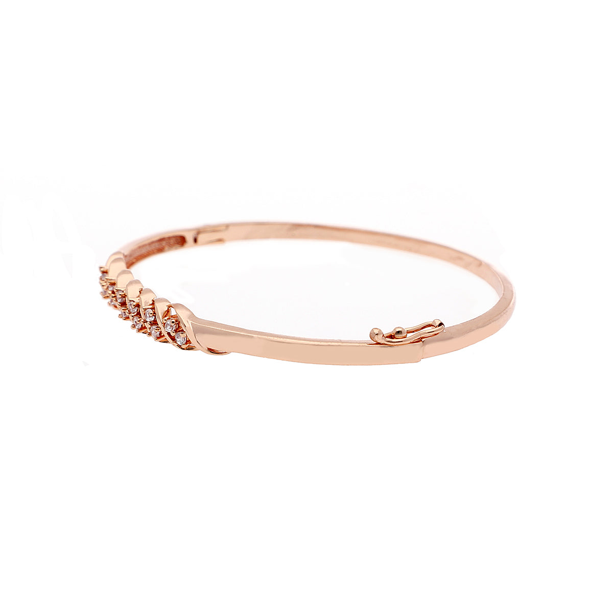 Gold Plated Leaf Crystal Bracelet