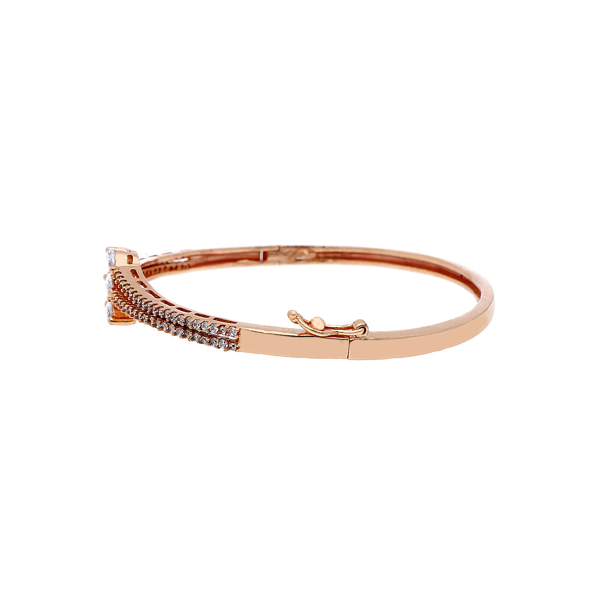 Gold Plated Delicate Kada Cubic Zirconia Bracelet