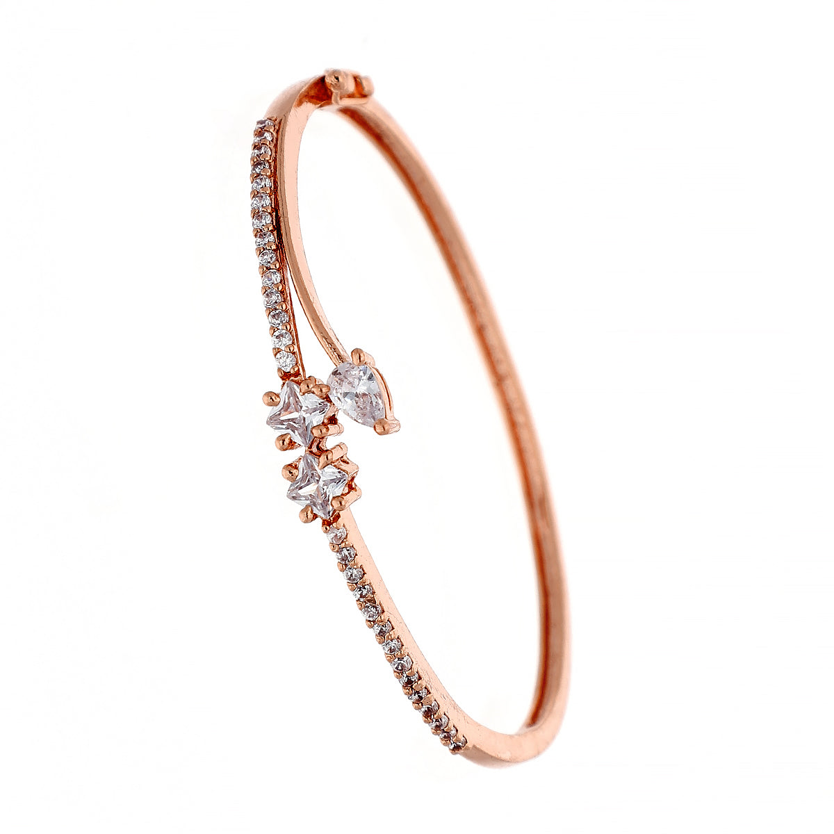 Gold Plated Classic Sparkling Cubic Zirconia Bracelet