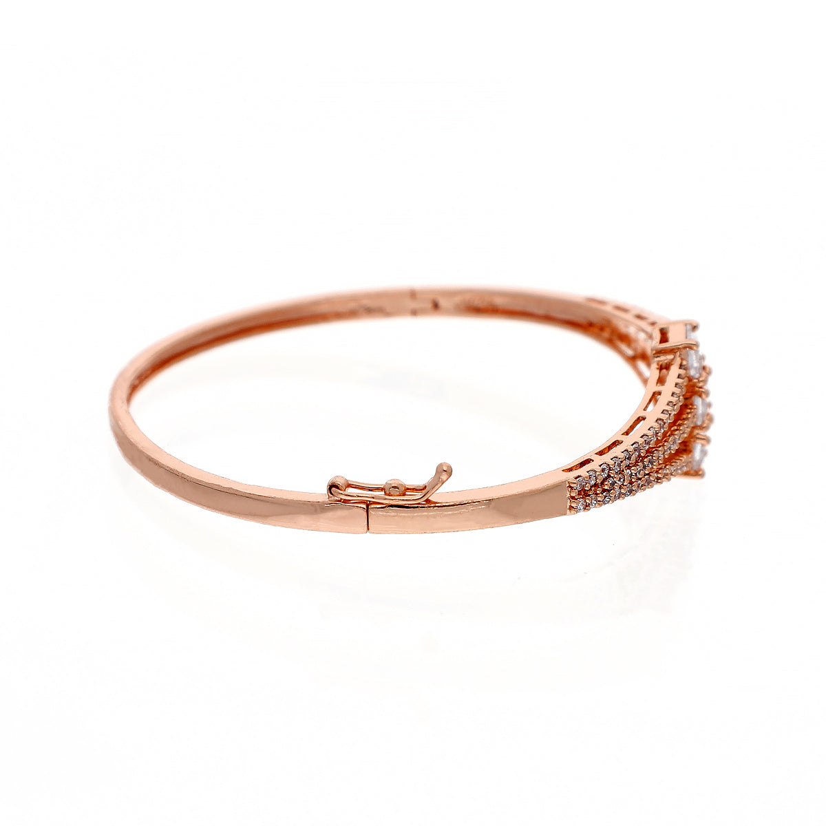 Gold Plated Festive Kada Cubic Zirconia Bracelet