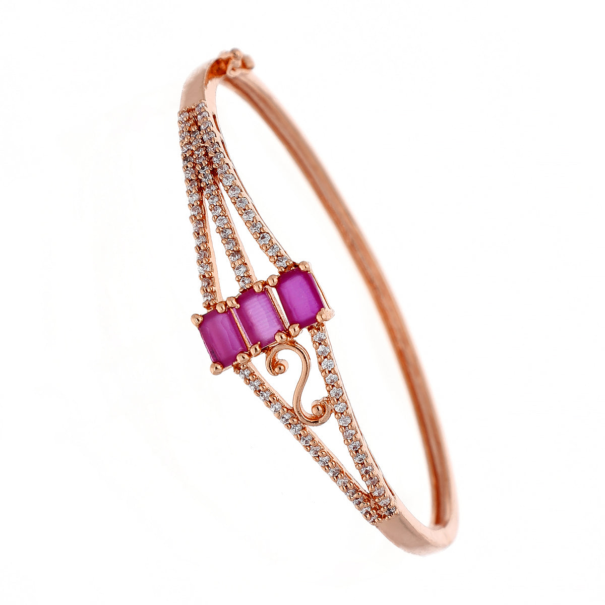 Gold Plated Modern Kada Bracelet