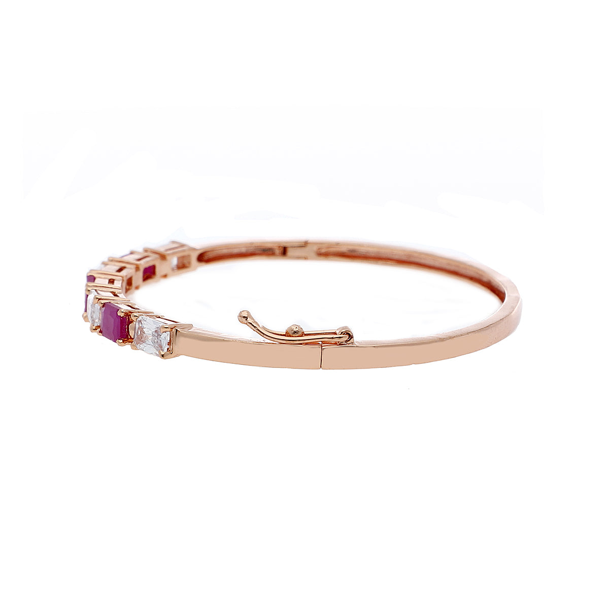 Gold Plated Classic Kada Cubic Zirconia Bracelet