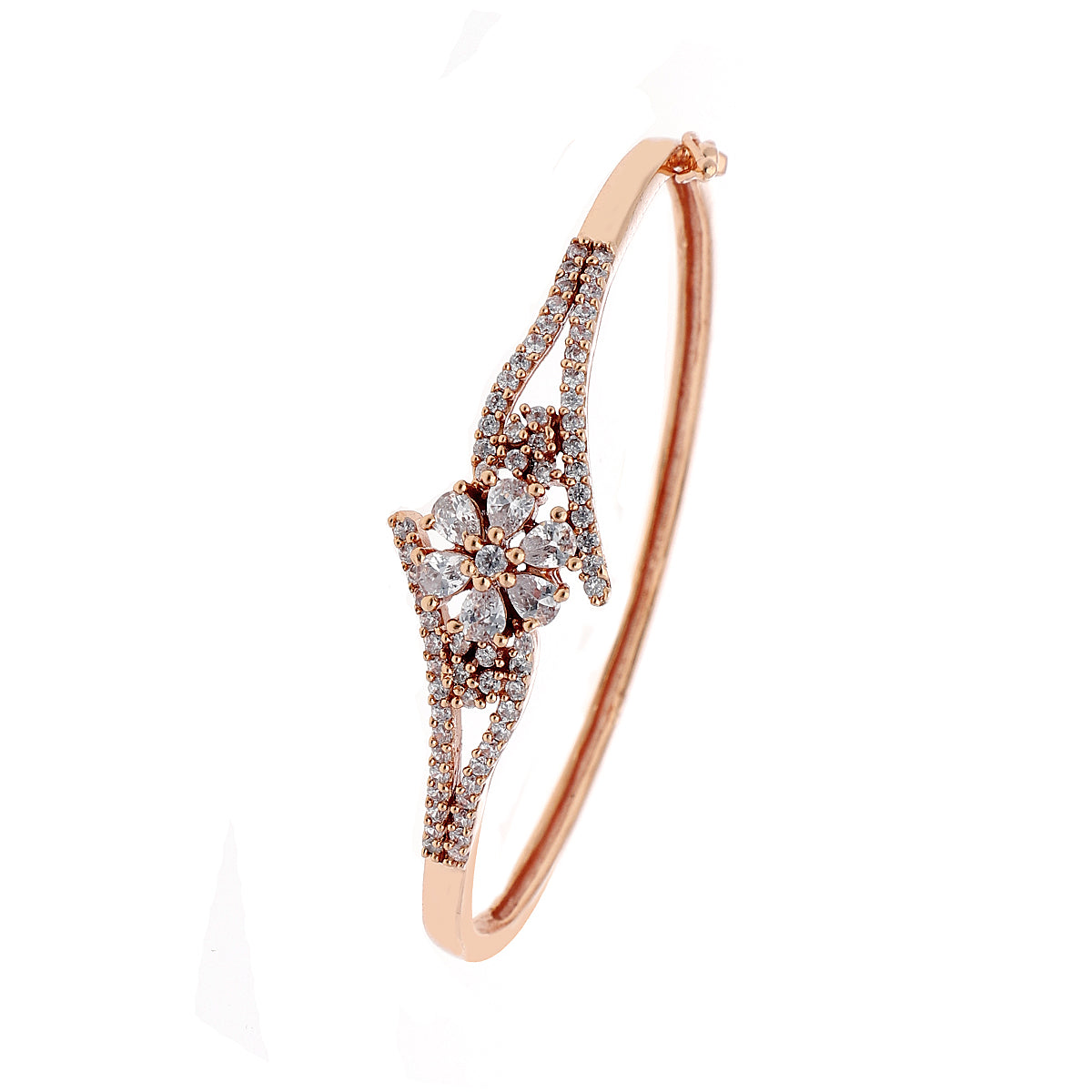Gold Plated Crystal Bow Bracelet