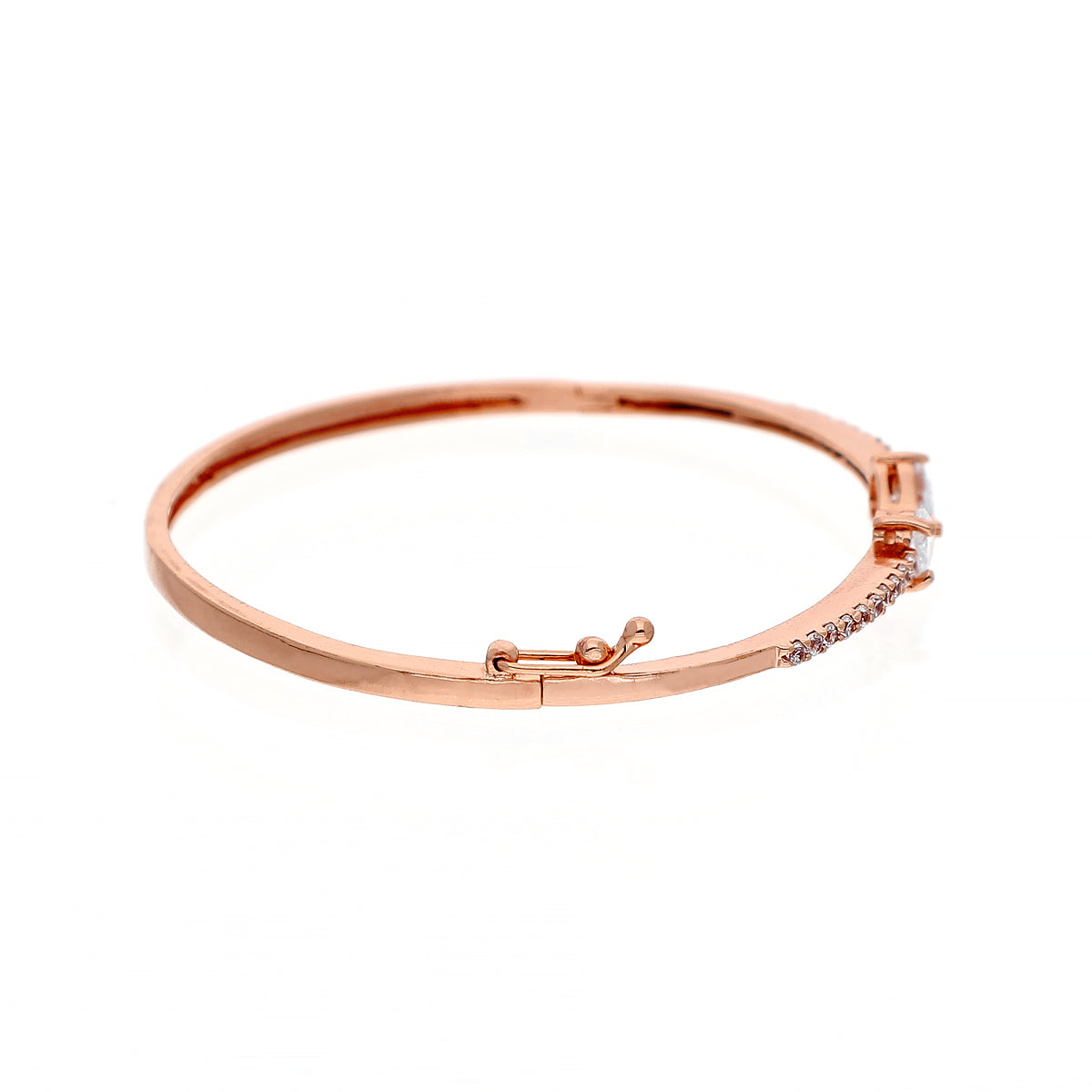 Gold Plated Dainty Kada Cubic Zirconia Bracelet