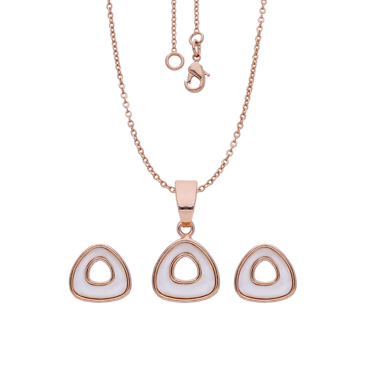 Oval Pearl Necklace Set