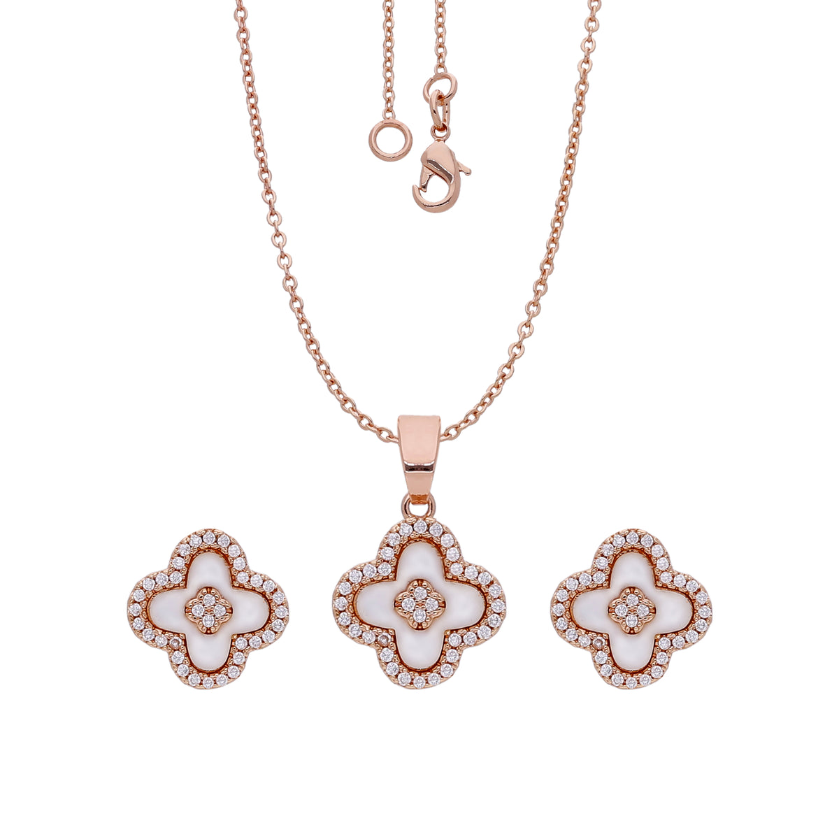 Flower Pearl Necklace Set