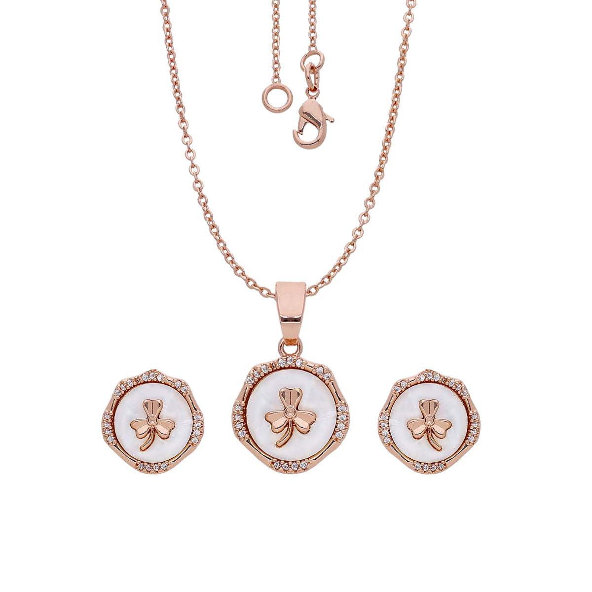 Round Floral Necklace Set