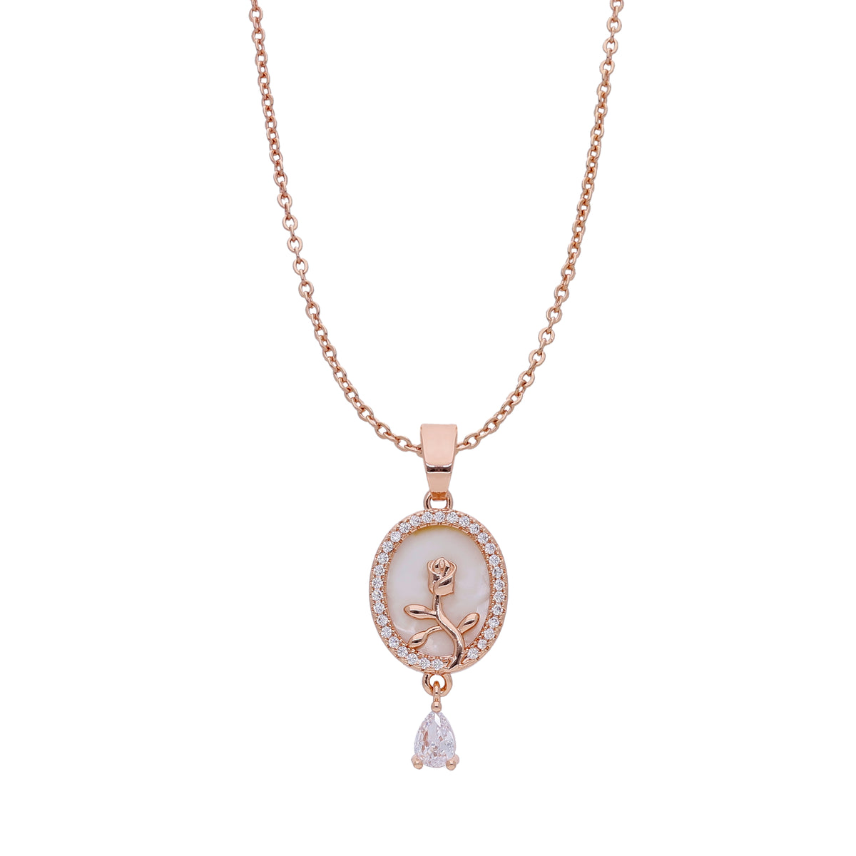 Rose Floral Necklace Set