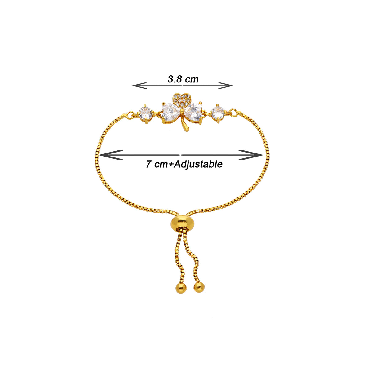 Gold Plated Dainty Cubic Zirconia Bracelet