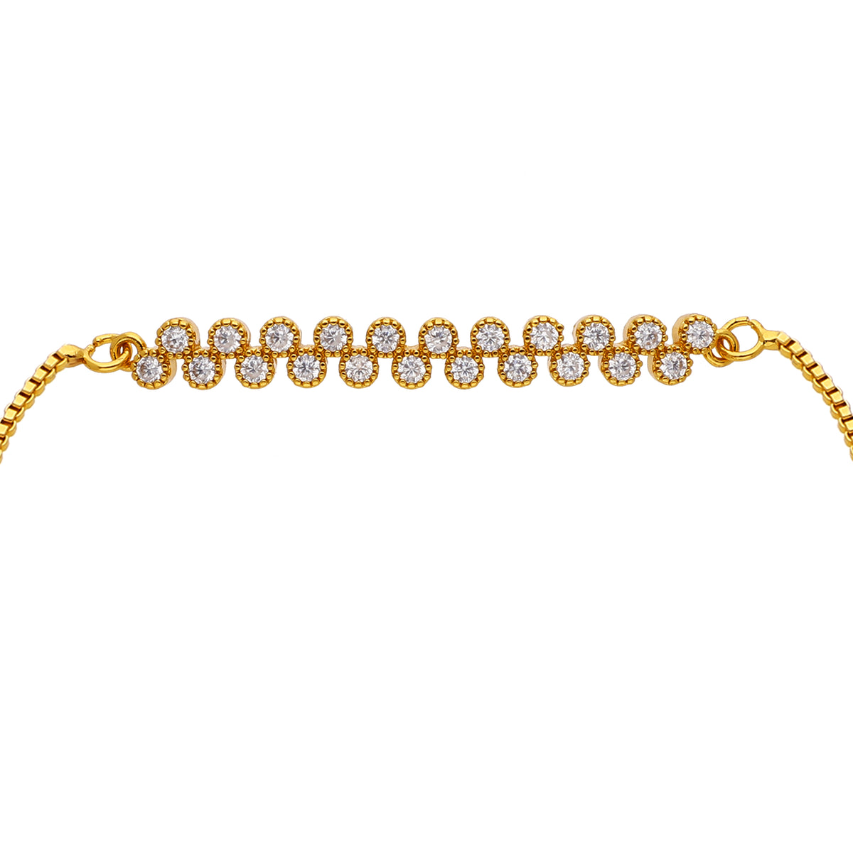 Gold Plated Modern Cubic Zirconia Bracelet