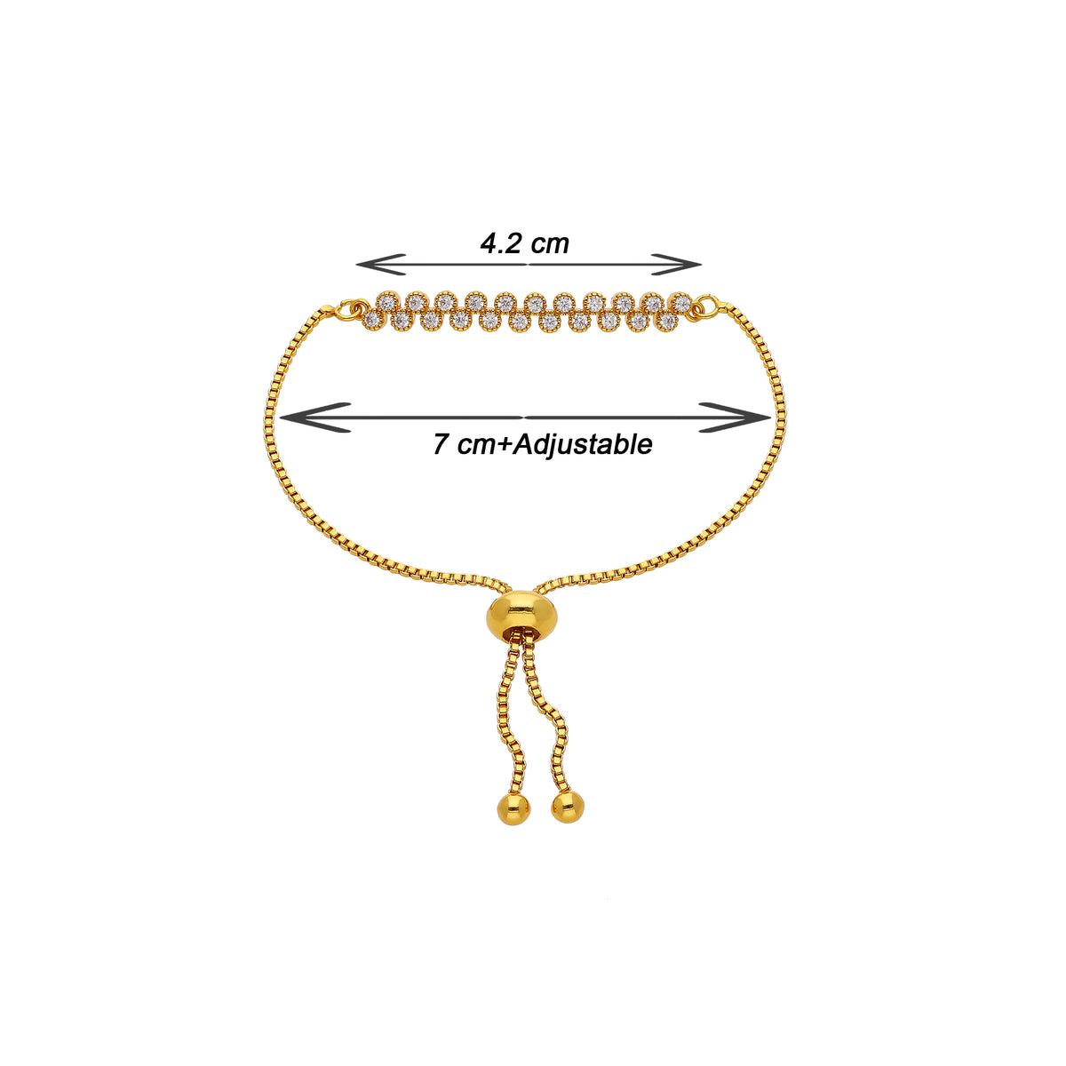 Gold Plated Modern Cubic Zirconia Bracelet