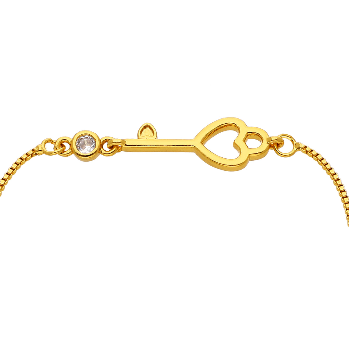Gold Plated Dainty Sparkling Cubic Zirconia Bracelet