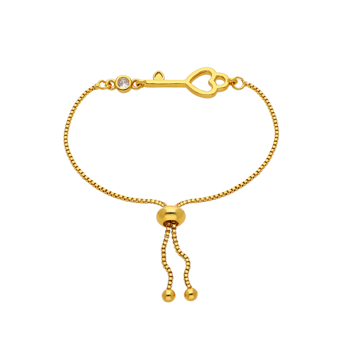 Gold Plated Dainty Sparkling Cubic Zirconia Bracelet