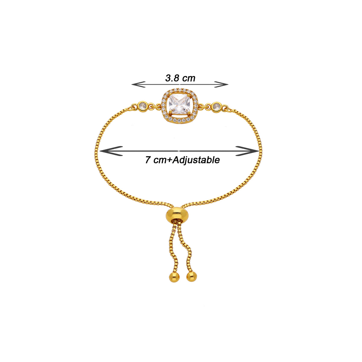 Gold Plated Graceful Cubic Zirconia Bracelet