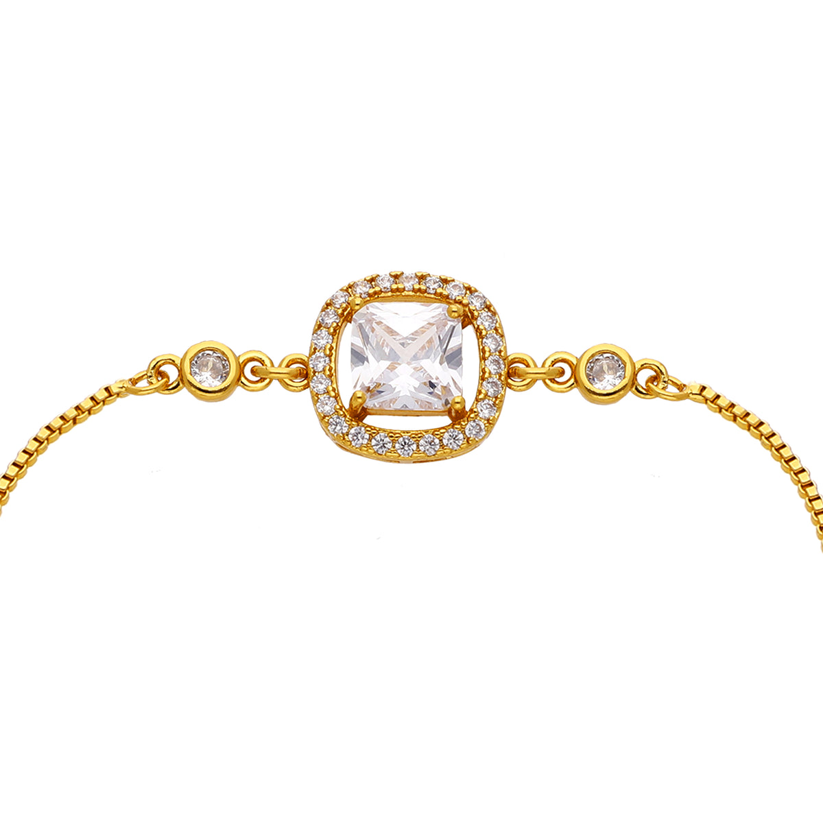 Gold Plated Graceful Cubic Zirconia Bracelet