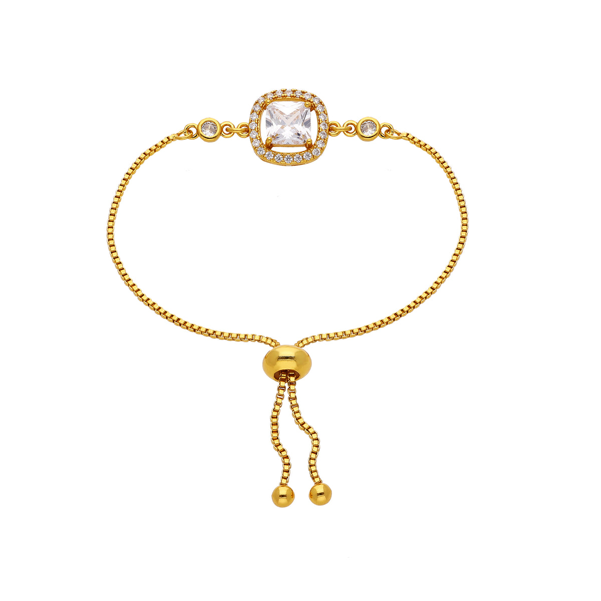 Gold Plated Graceful Cubic Zirconia Bracelet