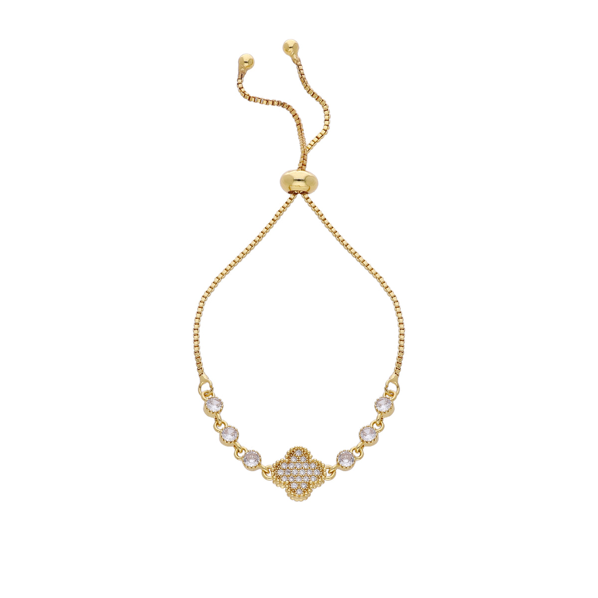 Gold Plated Beaded Chain Bracelet