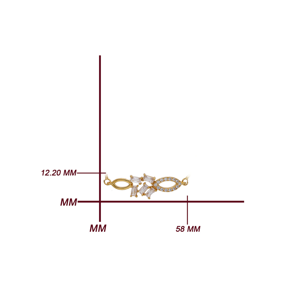 Gold Plated Leaf Charm Bracelet