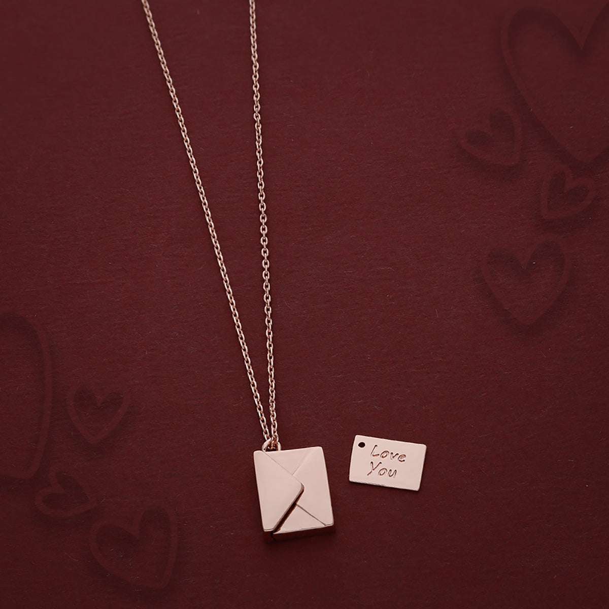 Love Letter Rose Gold Necklace