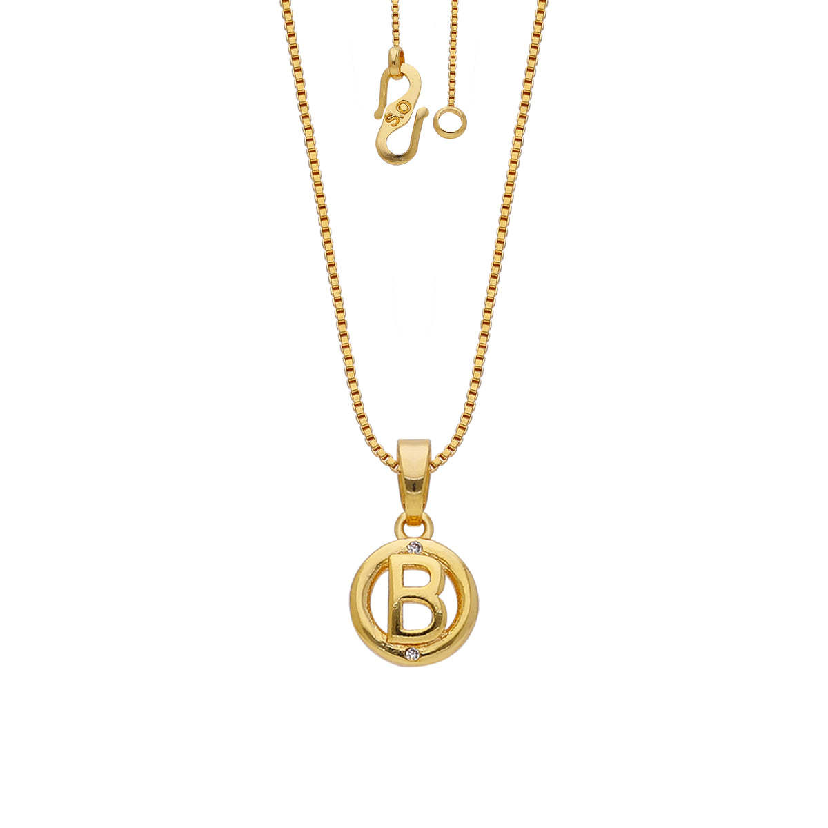 B Initial Necklace