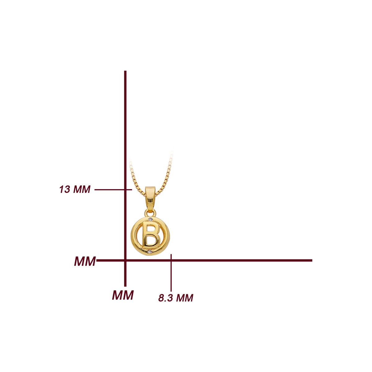 B Initial Necklace