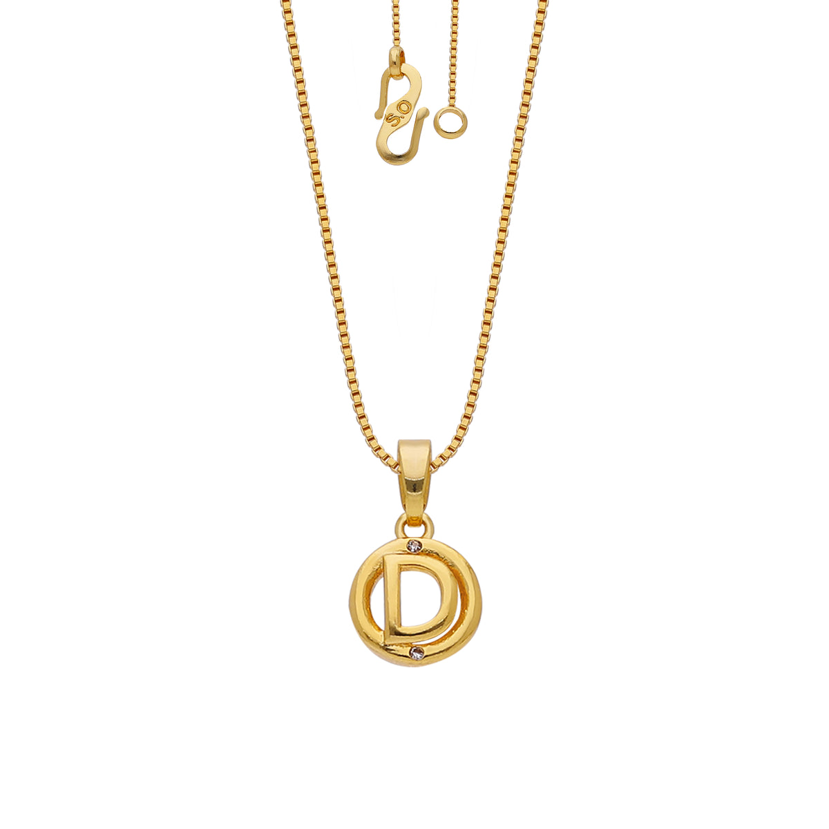 D Initial Necklace