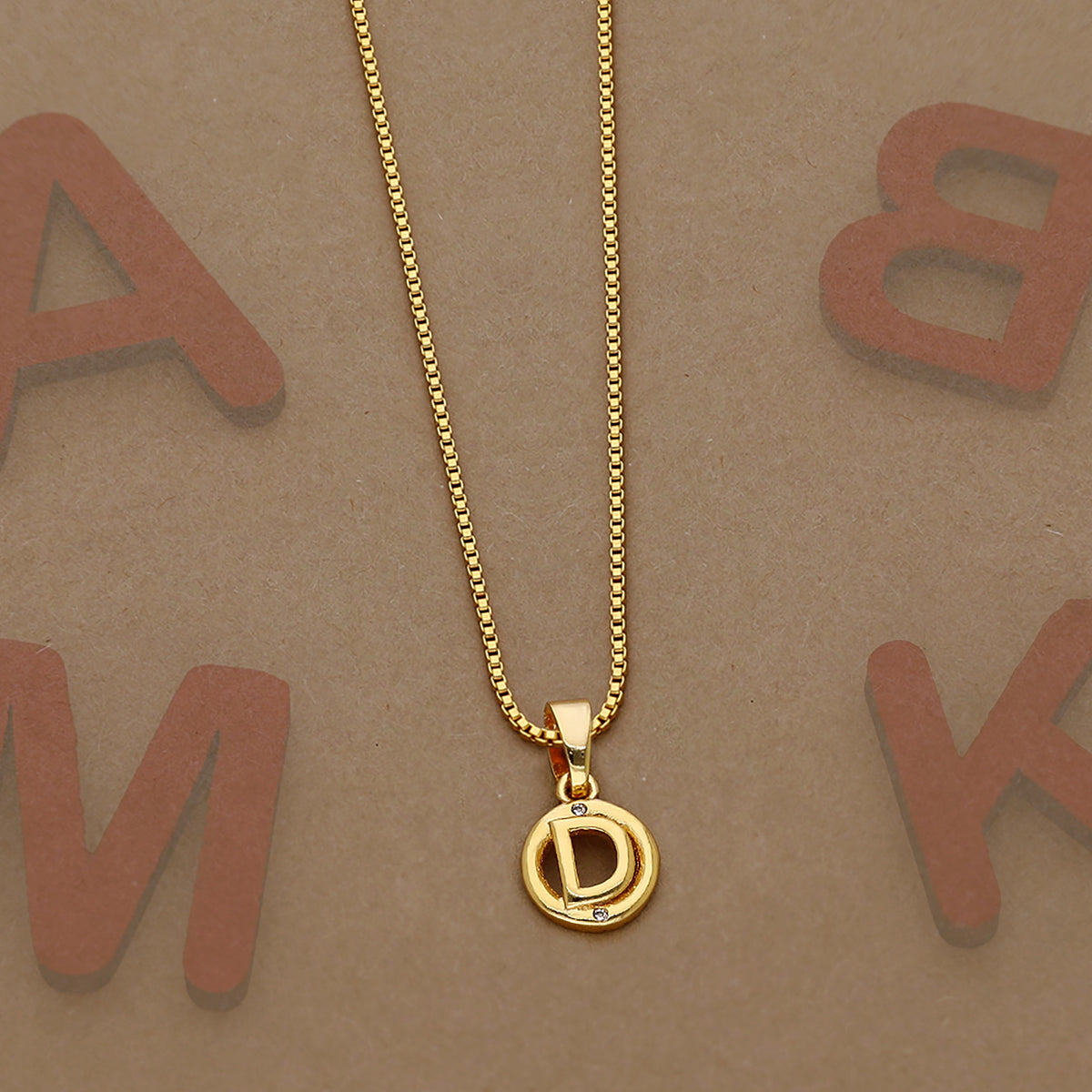 D Initial Necklace