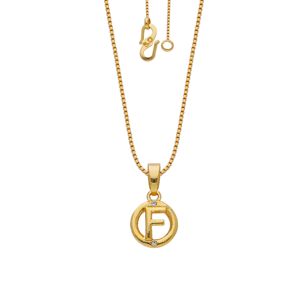 F Initial Necklace