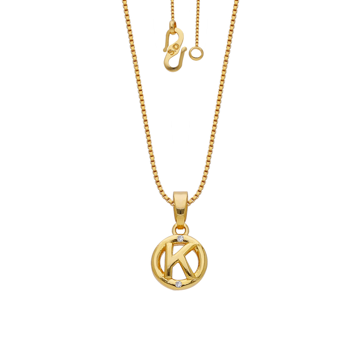 K Initial Necklace