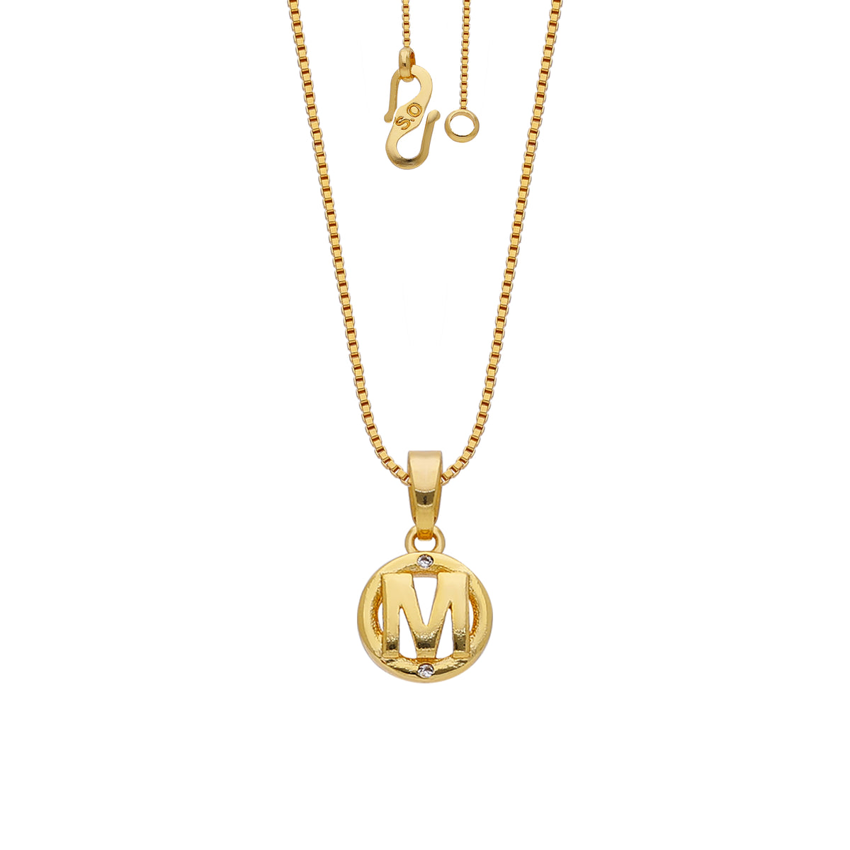 M Initial Necklace
