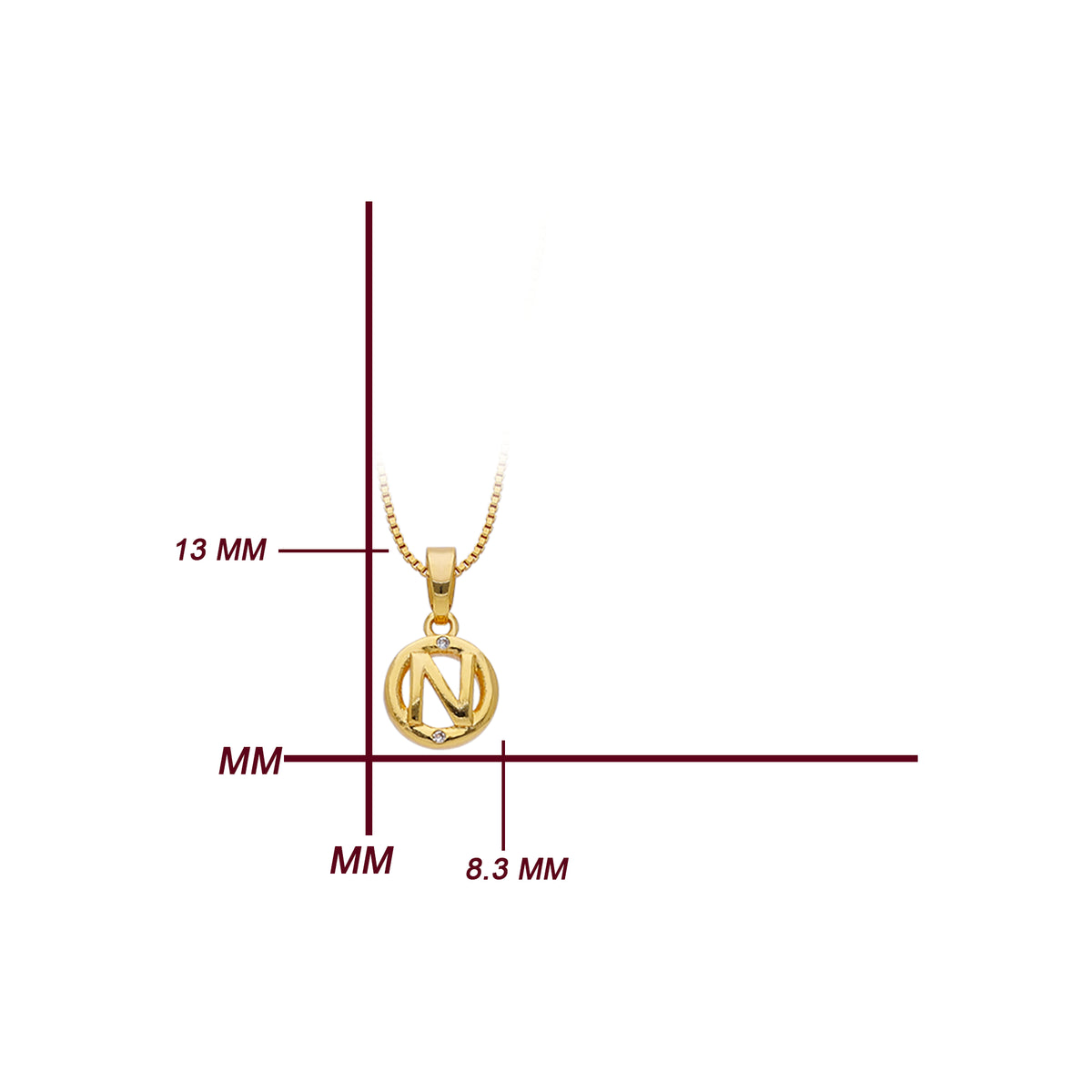 N Initial Necklace