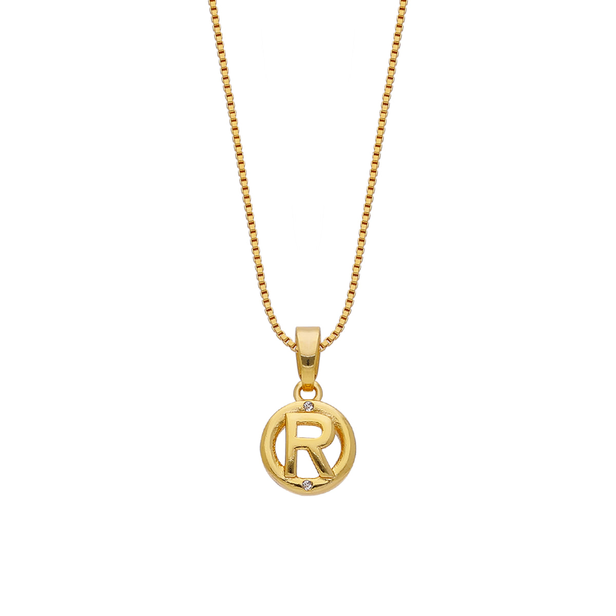 R Initial Necklace