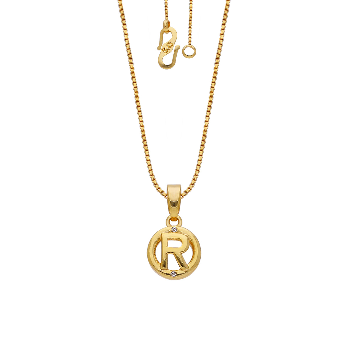 R Initial Necklace