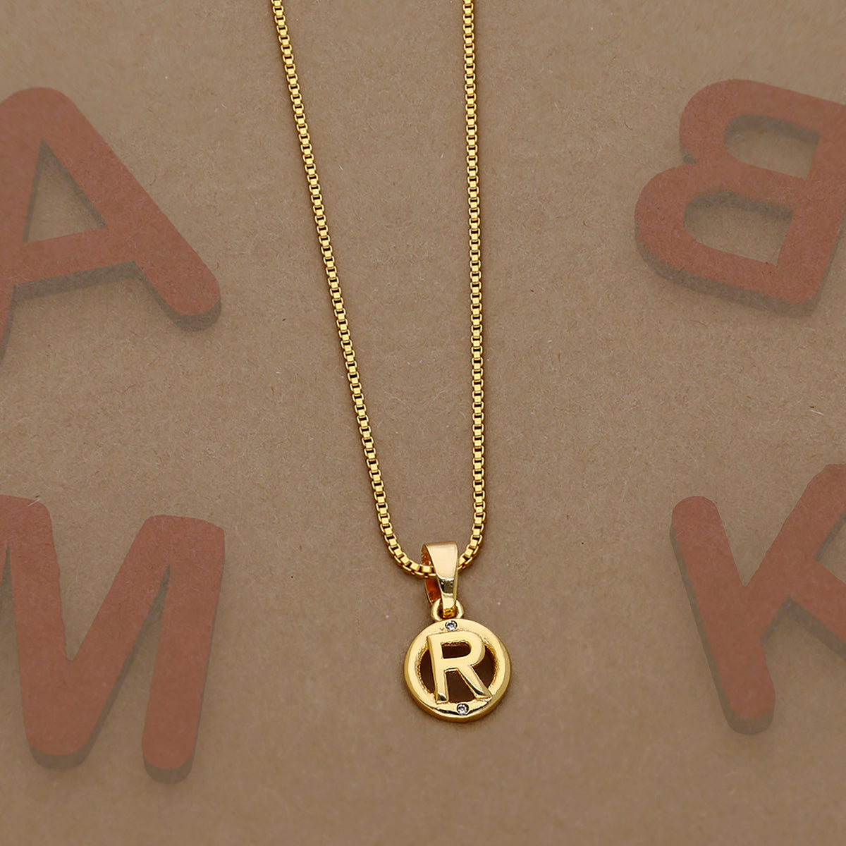 R Initial Necklace