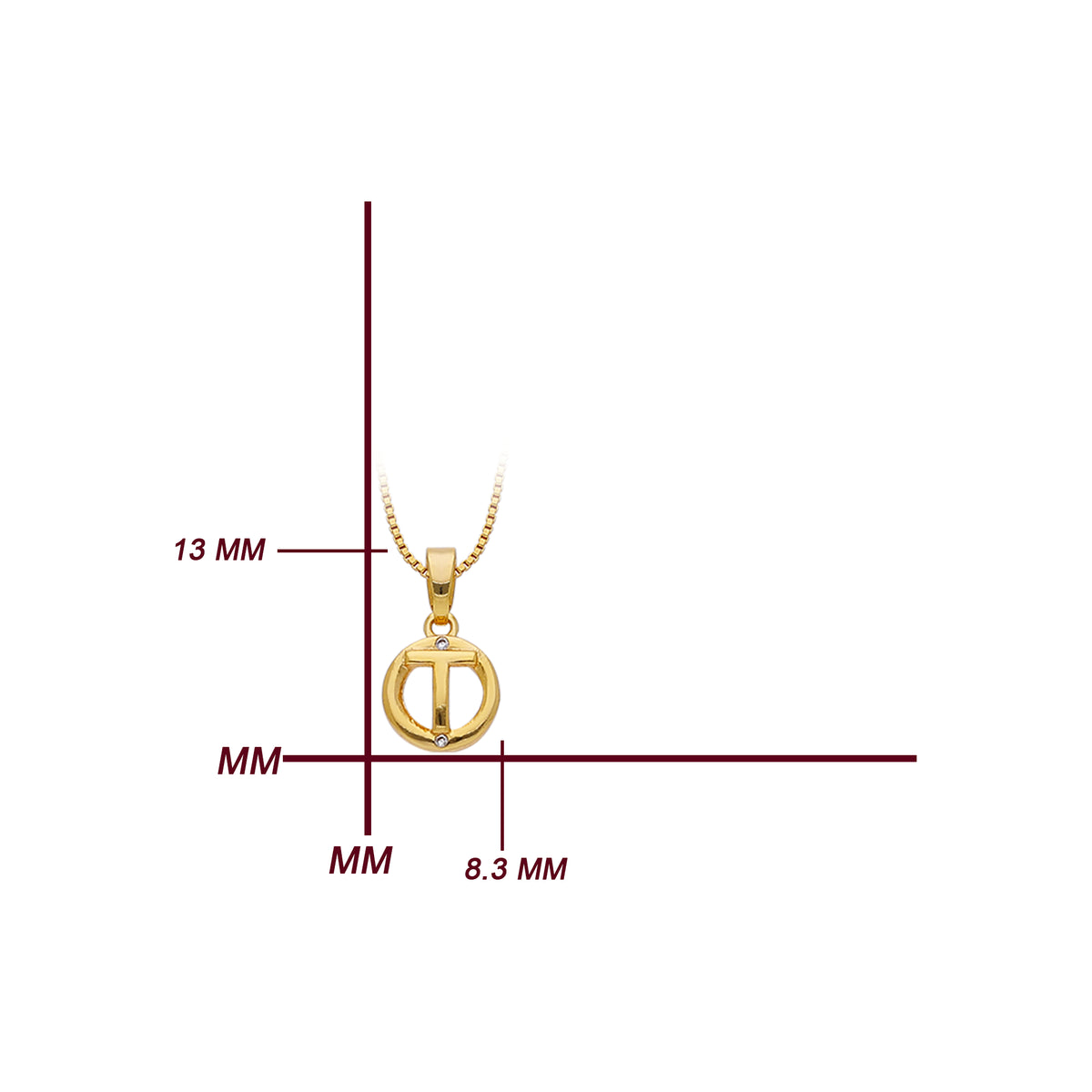 T Initial Necklace