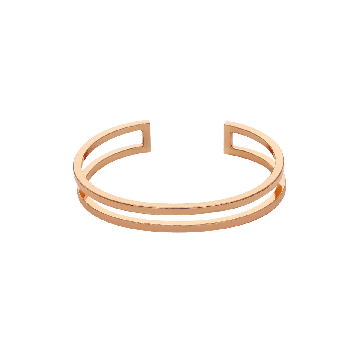 Gold Plated Double Line Cuff Bracelet