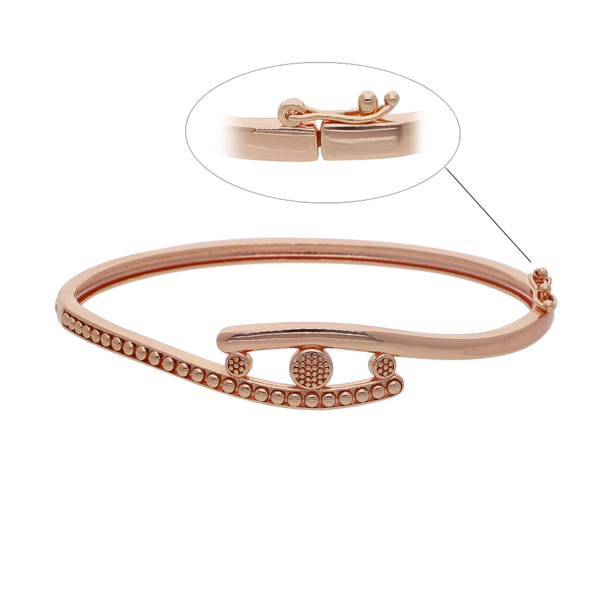 Gold Plated Festive Kada Cubic Zirconia Bracelet