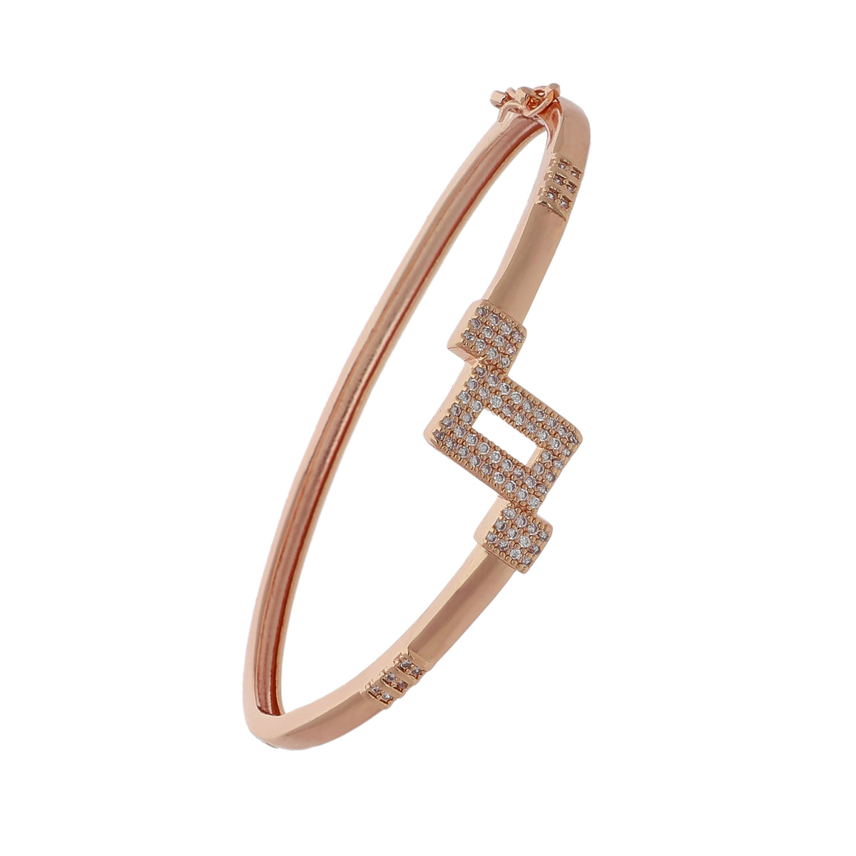 Rose Gold Plated Geometric Cuff Bracelet