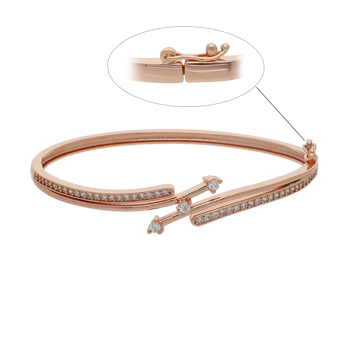Gold Plated Modern Kada Bracelet