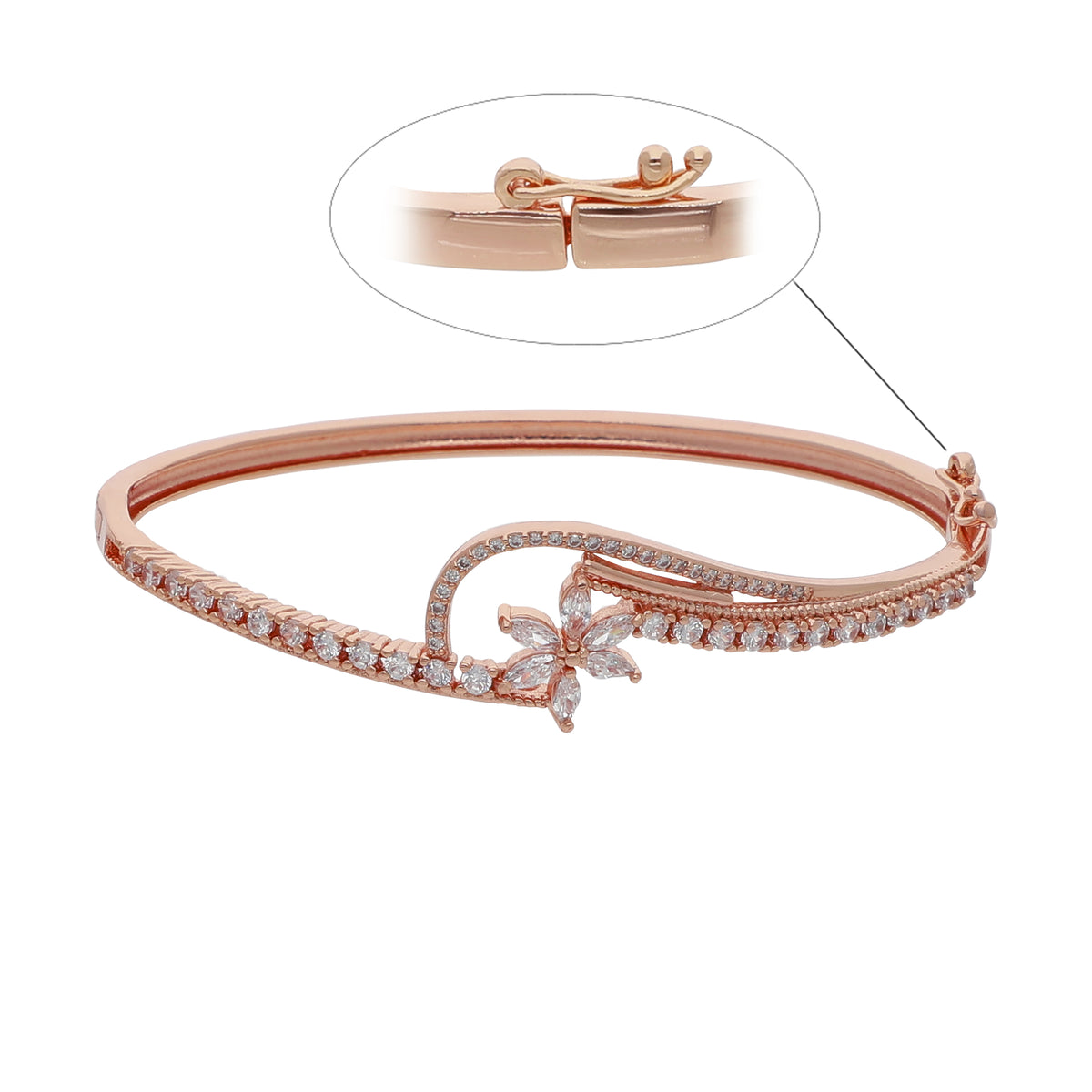 Gold Plated Chic Kada Bracelet