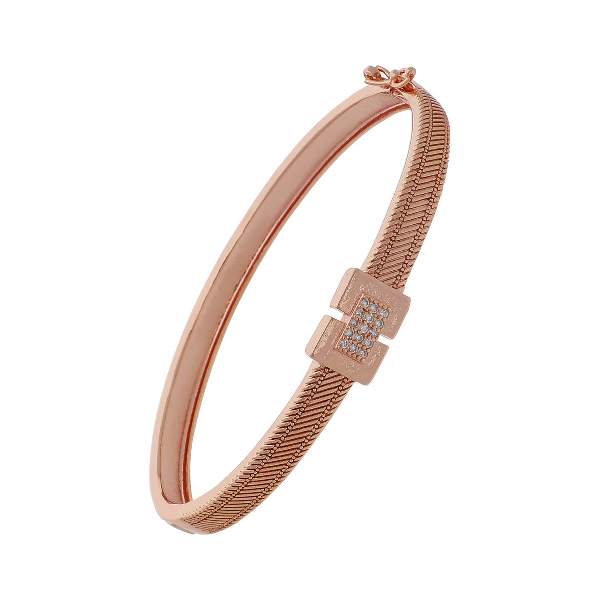 Gold Plated Festive Kada Cubic Zirconia Bracelet