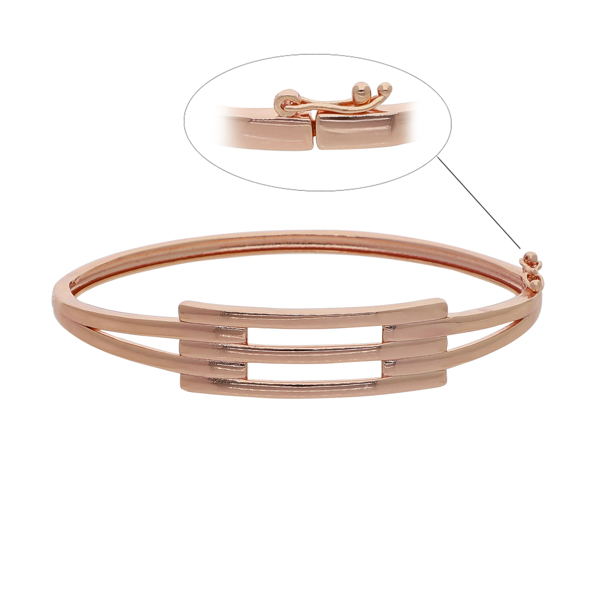Gold Plated Dainty Kada Cubic Zirconia Bracelet