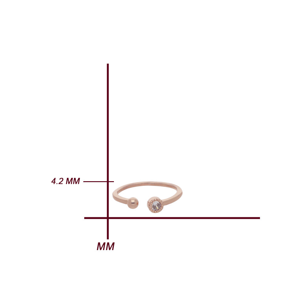 Rose Gold Bow Detail Ring