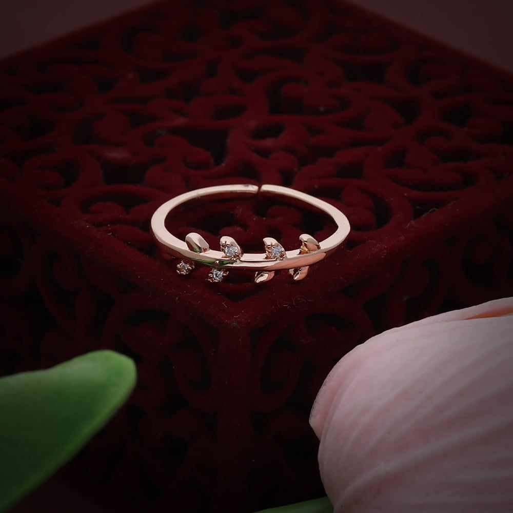 Rose Gold Twisted Band Ring